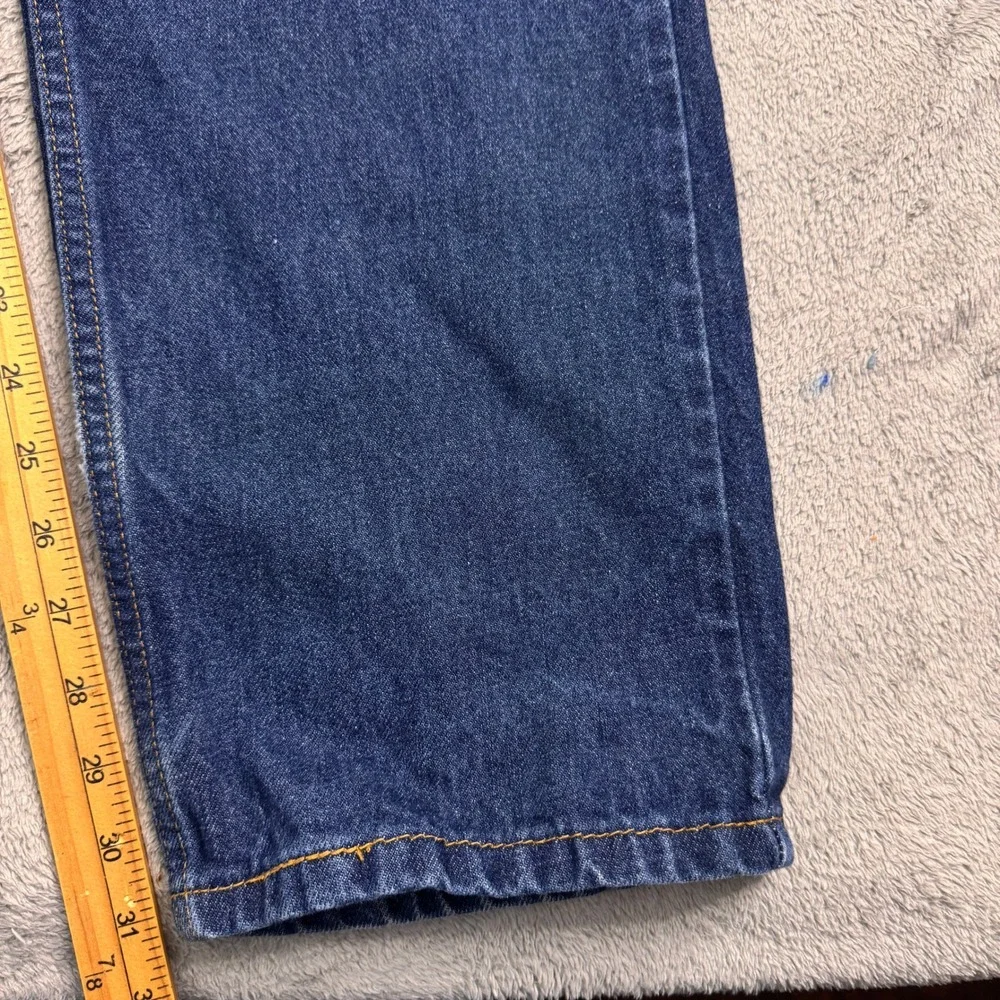 Levi's 505‎ Mens Jeans Tag Size W36 L32 Regular Fit Straight Leg Dark Wash Denim